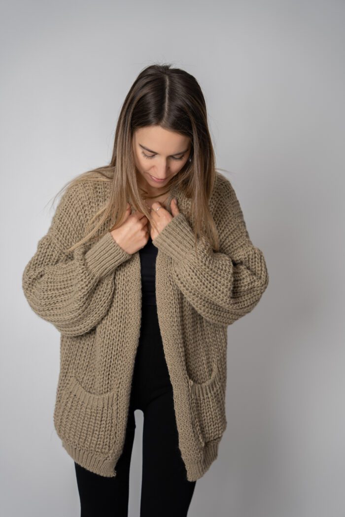 Grobstrick Cardigan "camel"