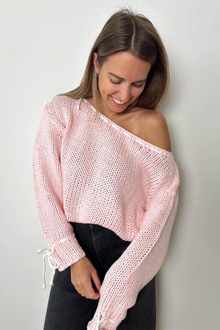 Off-Shoulder Pullover "ribbon" – Bild 6