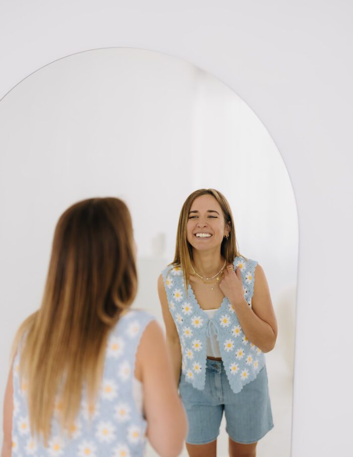 Boho Weste mit Blümchen in zwei Farben – Bild 6