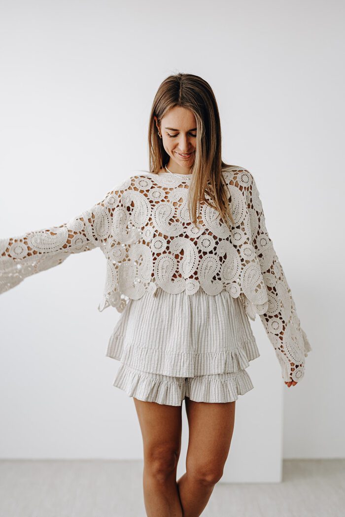 Musselin-Short mit Volants in zwei Farben – Bild 3