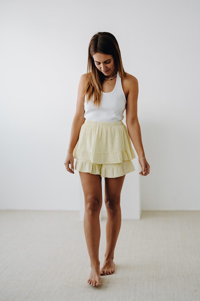 Musselin-Short mit Volants in zwei Farben – Bild 4