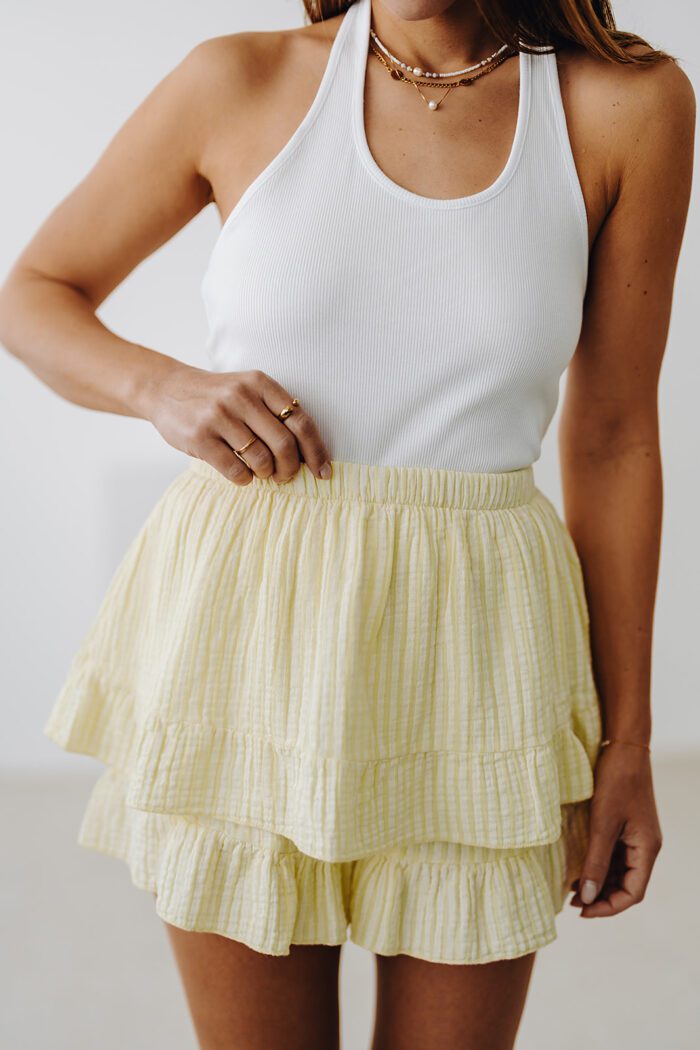 Musselin-Short mit Volants in zwei Farben – Bild 2