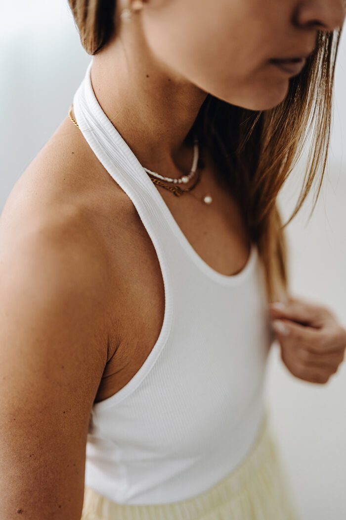 Neckholder Top "bright white"