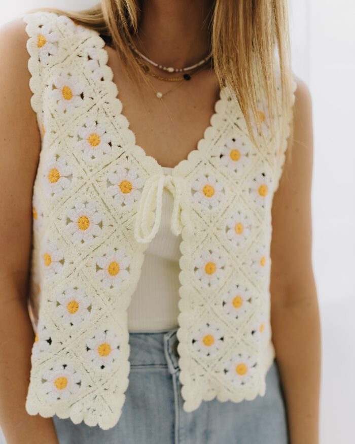 Boho Weste mit Blümchen in zwei Farben – Bild 5