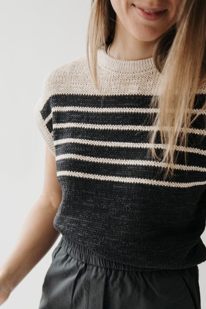 Gestreiftes Strickoberteil – Bild 6
