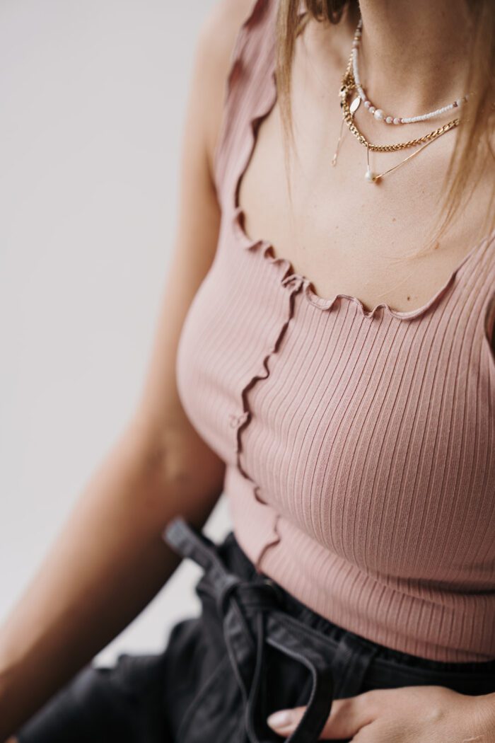 Top mit gewellten Details in zwei Farben – Bild 5