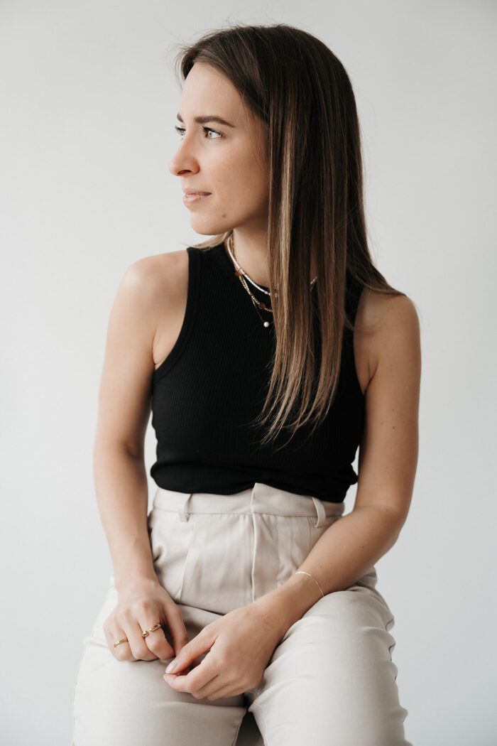 Anna O-Neck Tanktop "black"
