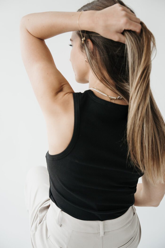 Anna O-Neck Tanktop "black" – Bild 3