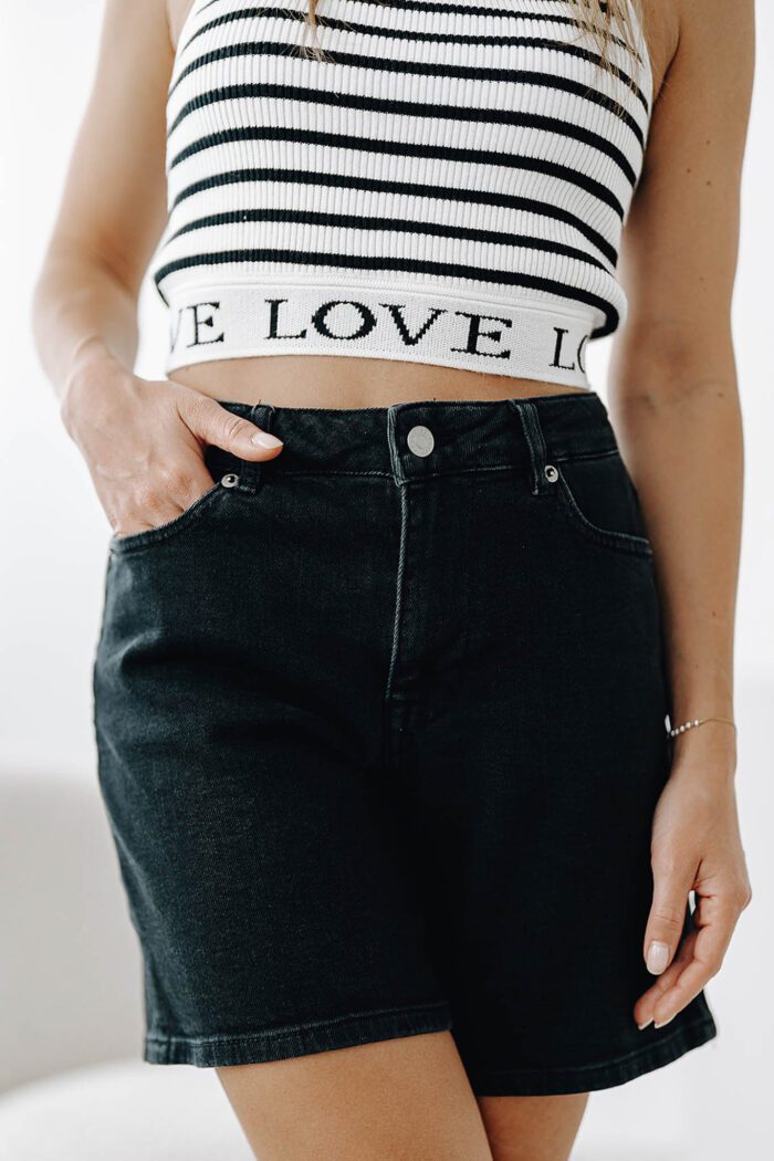 Denim Shorts "washed black"