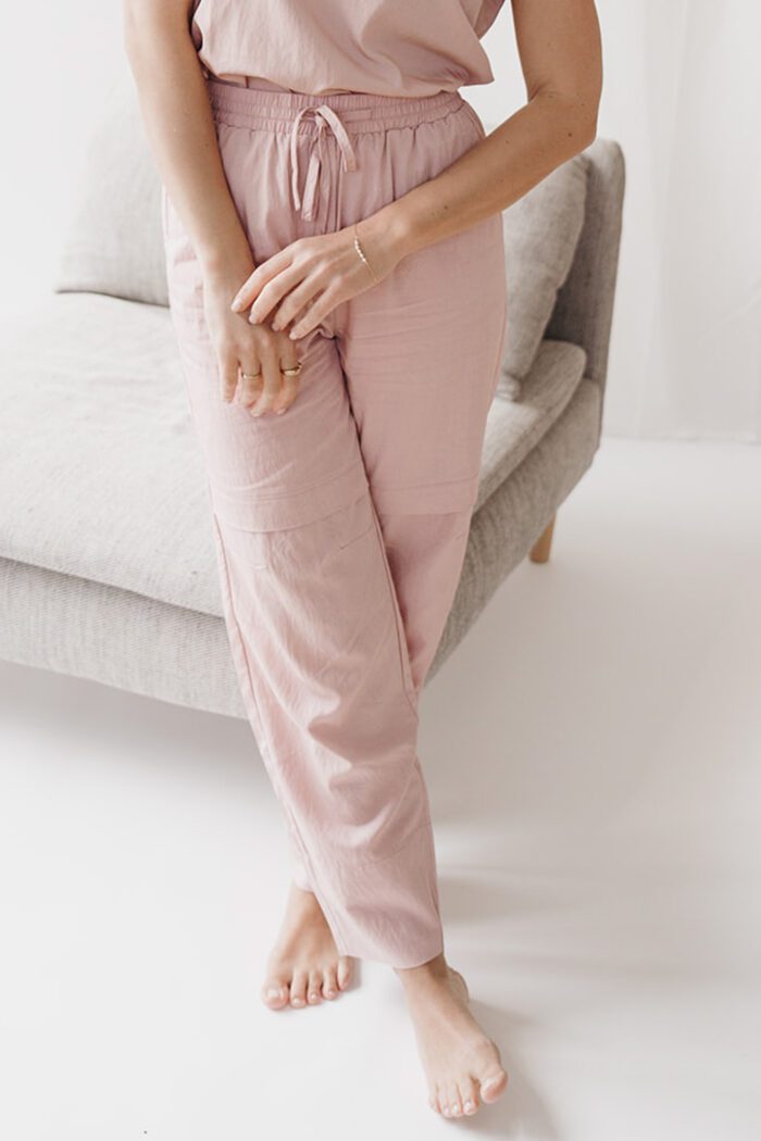 Hose mit Nahtdetails "soft mauve" – Bild 4