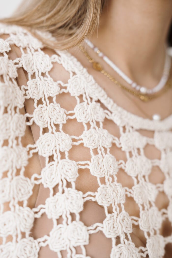 Boho Top mit Fransen "beige" – Bild 5