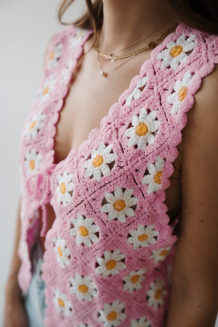 Boho Weste mit Blümchen in drei Farben