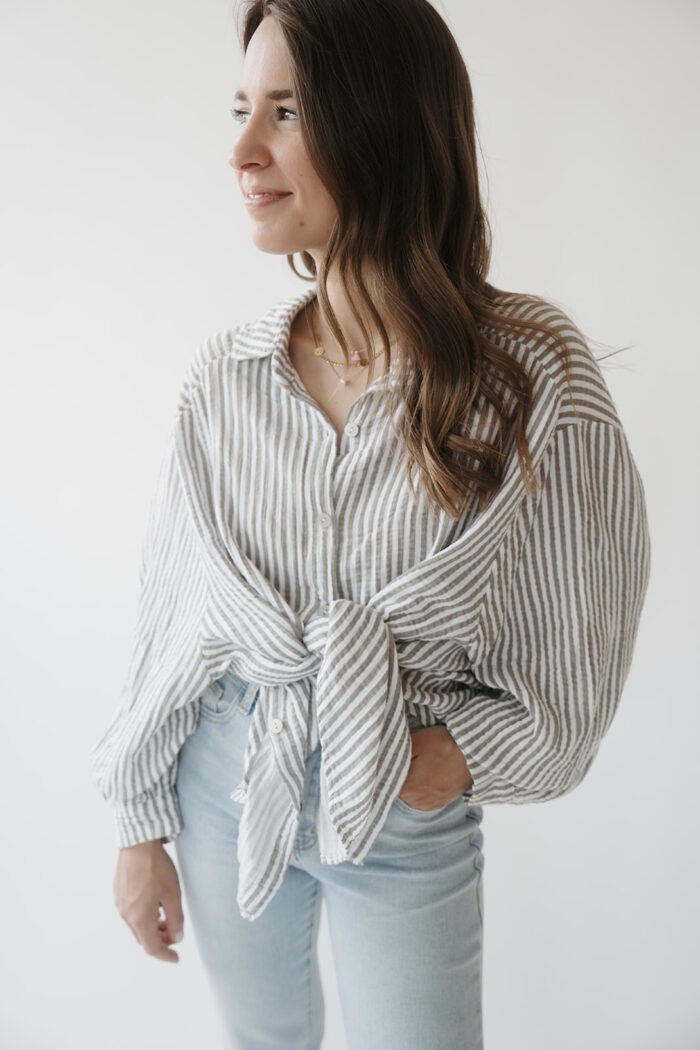 Musselin Bluse "Stripes" – Bild 5
