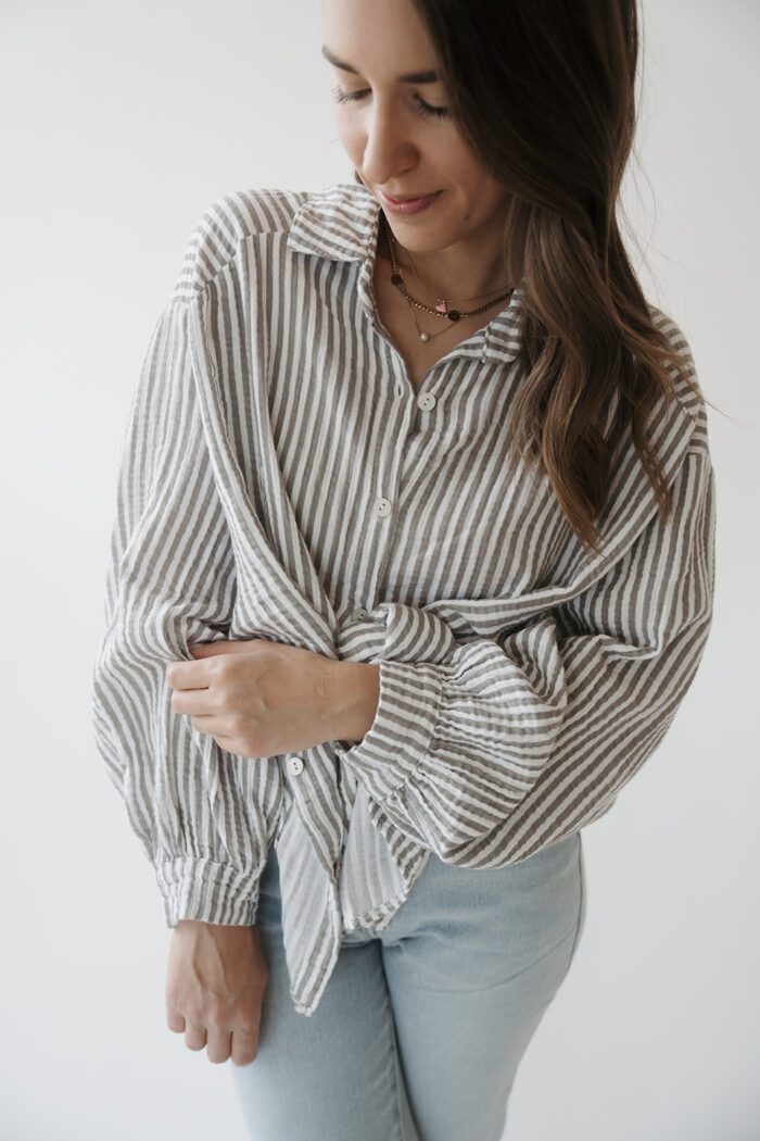 Musselin Bluse "Stripes" – Bild 2