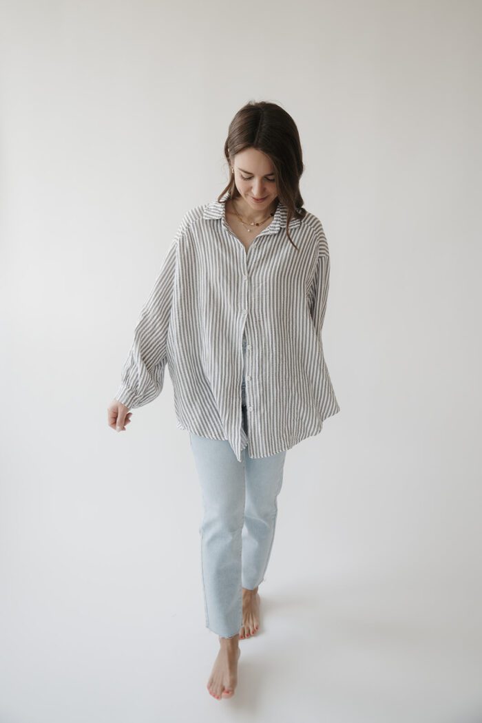 Musselin Bluse "Stripes" – Bild 6