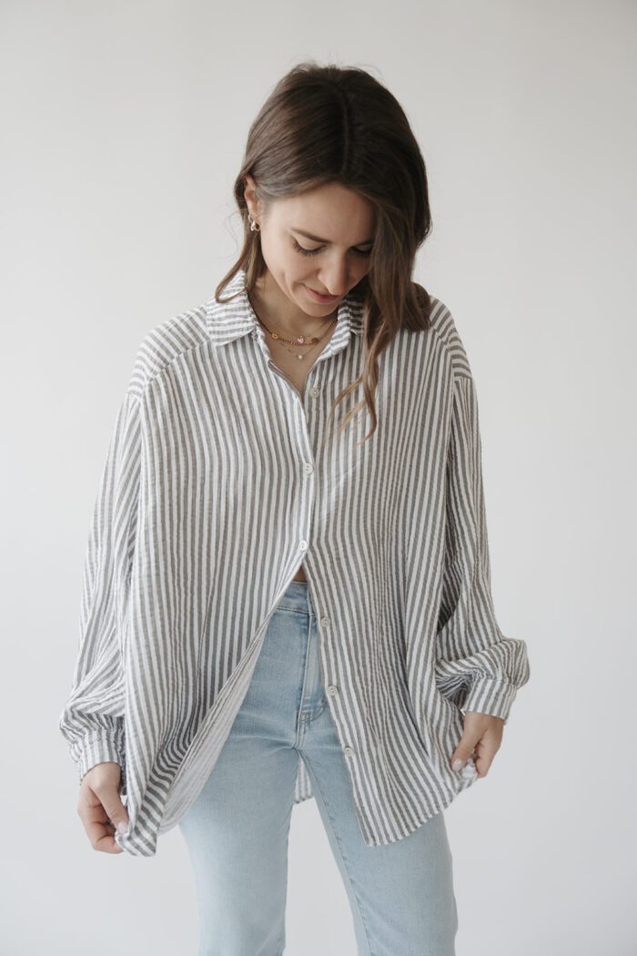 Musselin Bluse "Stripes" – Bild 7