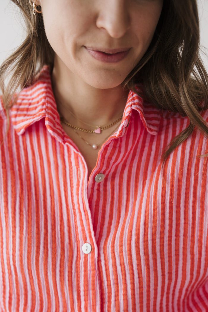 Musselin Bluse "Stripes" – Bild 4