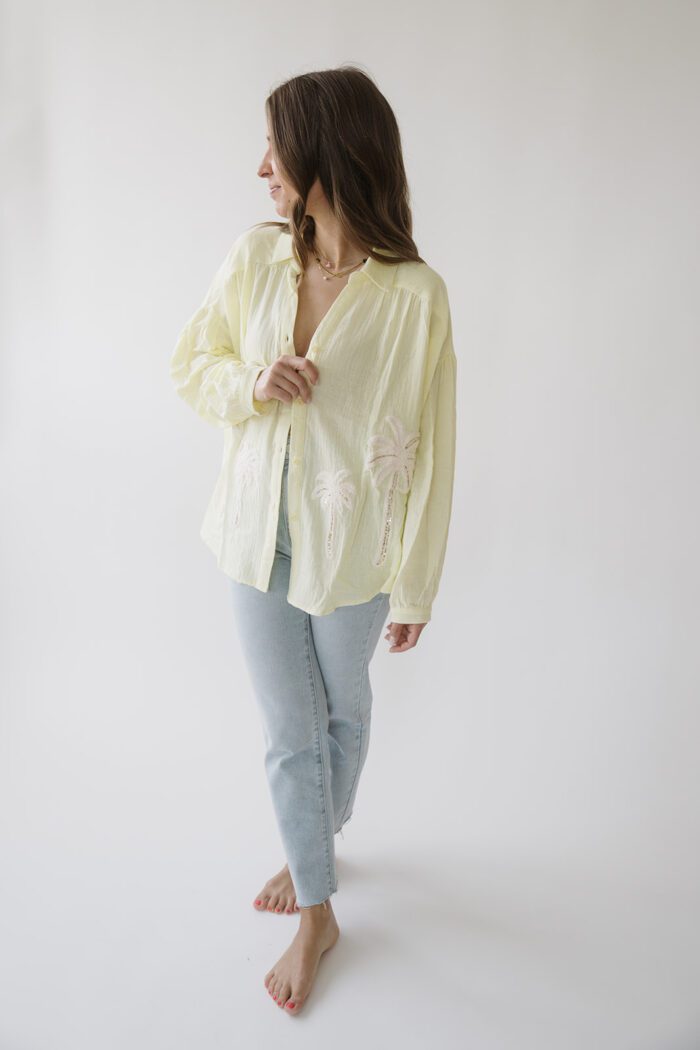 Musselin Bluse "Palms" – Bild 6