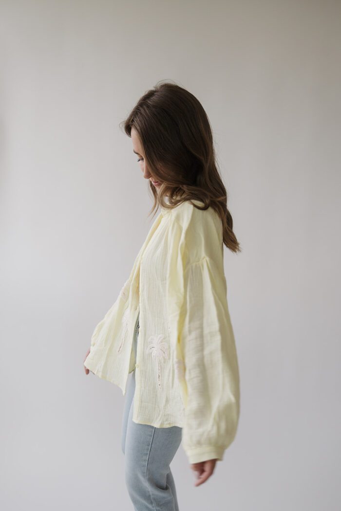 Musselin Bluse "Palms"