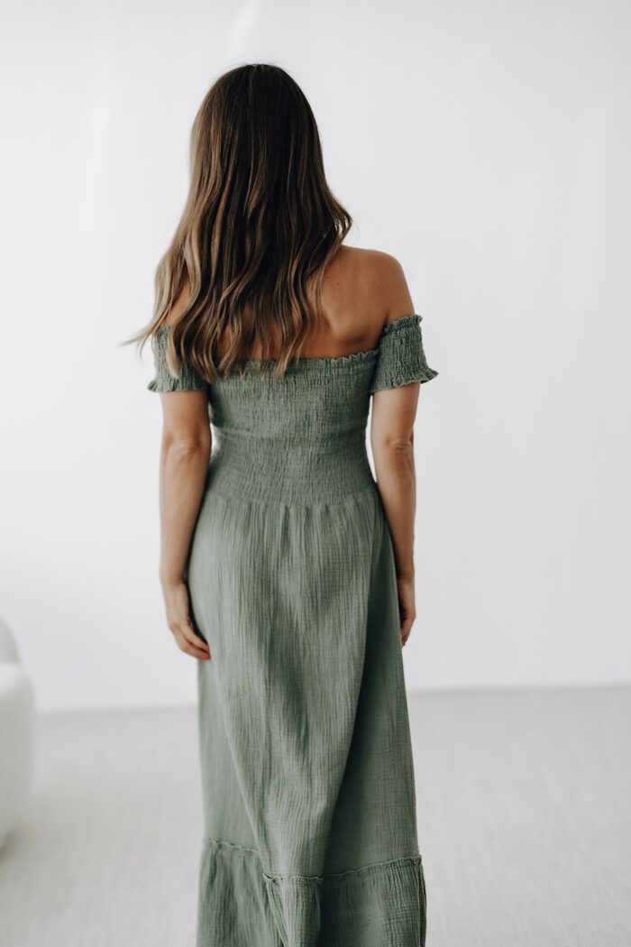 Bohemien Maxidress "khaki" – Bild 4