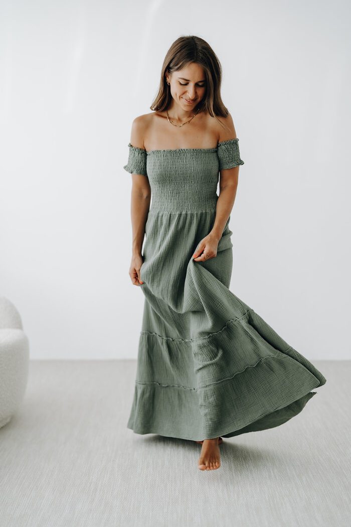 Bohemien Maxidress "khaki"