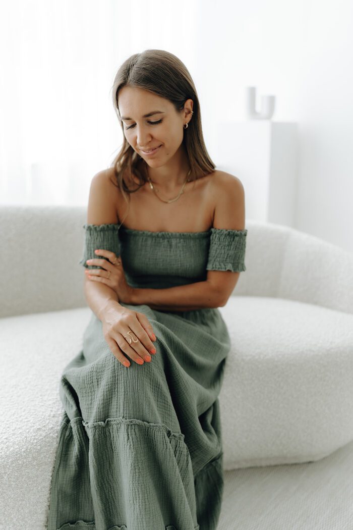 Bohemien Maxidress "khaki" – Bild 7