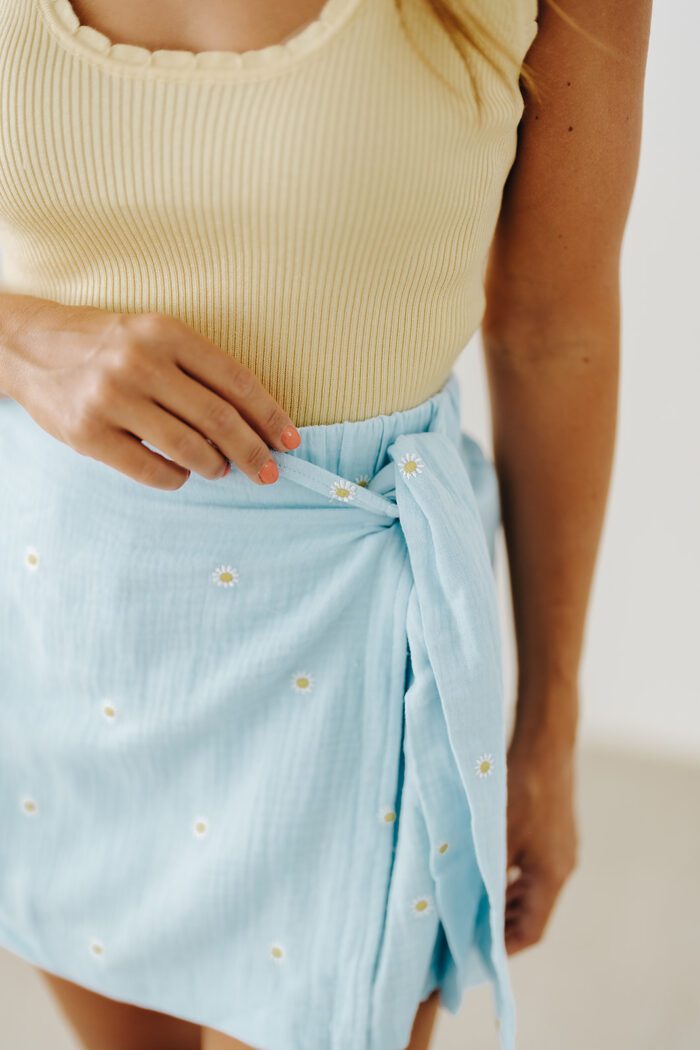 Blauer Skort "Daisies" – Bild 7