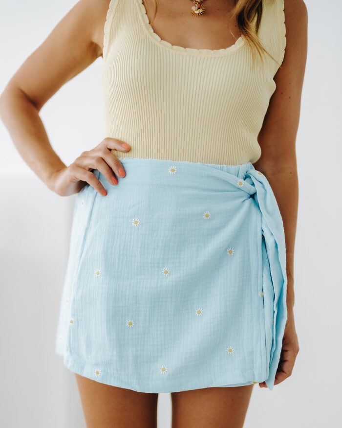 Blauer Skort "Daisies" – Bild 6