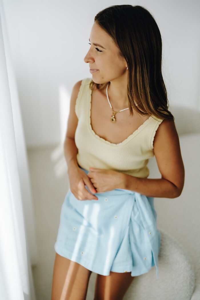 Blauer Skort "Daisies" – Bild 5