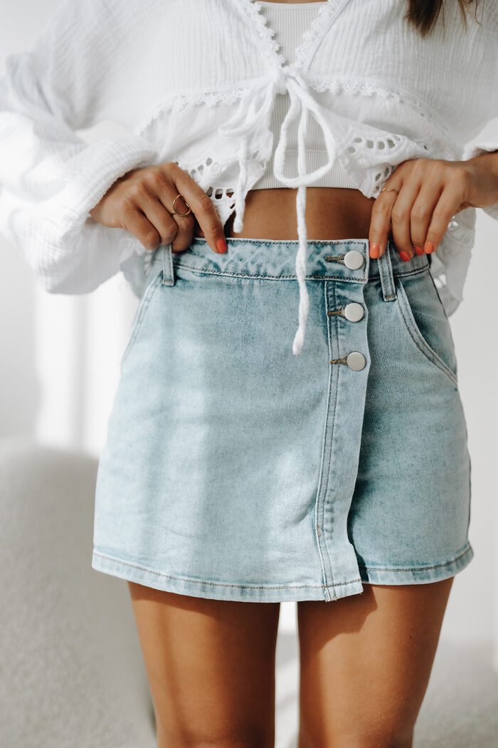 Skort "denim" mit drei Knöpfen