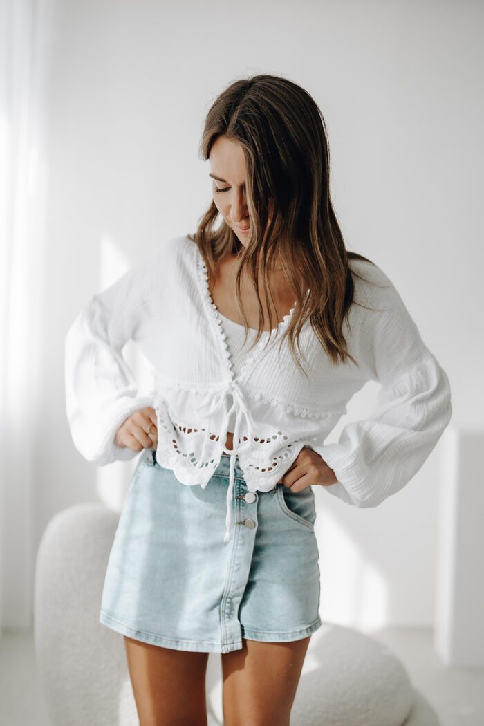 Skort "denim" mit drei Knöpfen – Bild 6