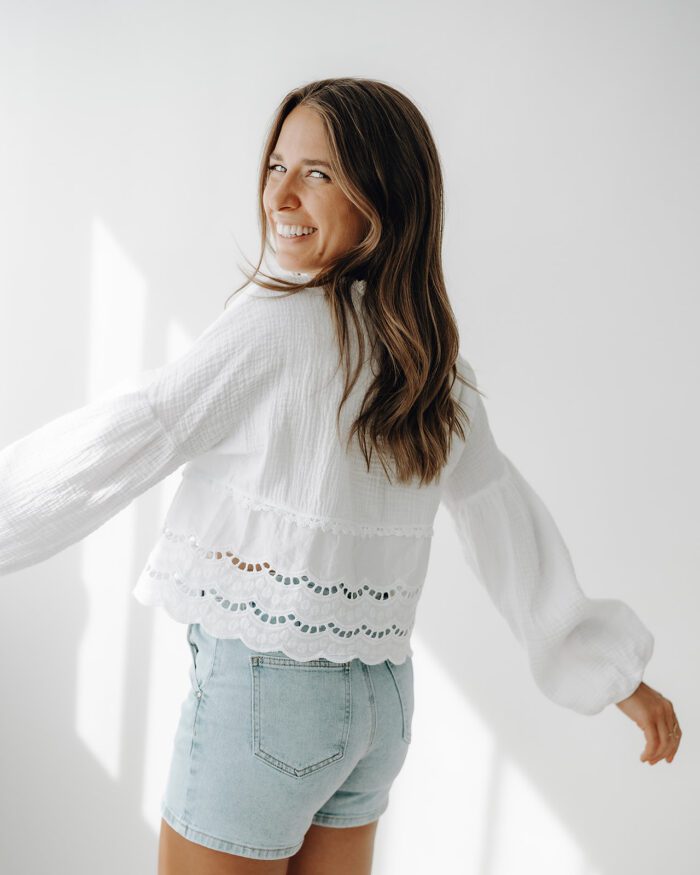 Skort "denim" mit drei Knöpfen – Bild 4