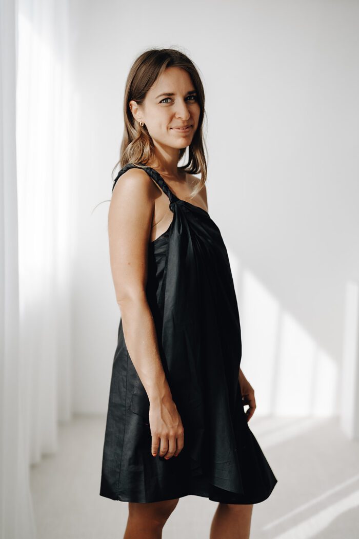 One Shoulder Braided Dress "black" – Bild 7