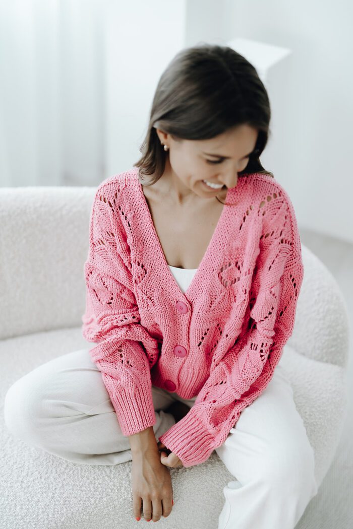 Sommerstrickjacke in zwei Farben – Bild 3