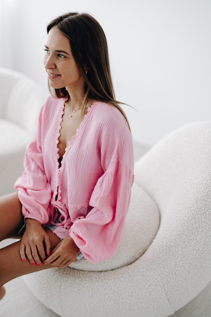 Bohemien Bluse "pink" – Bild 7