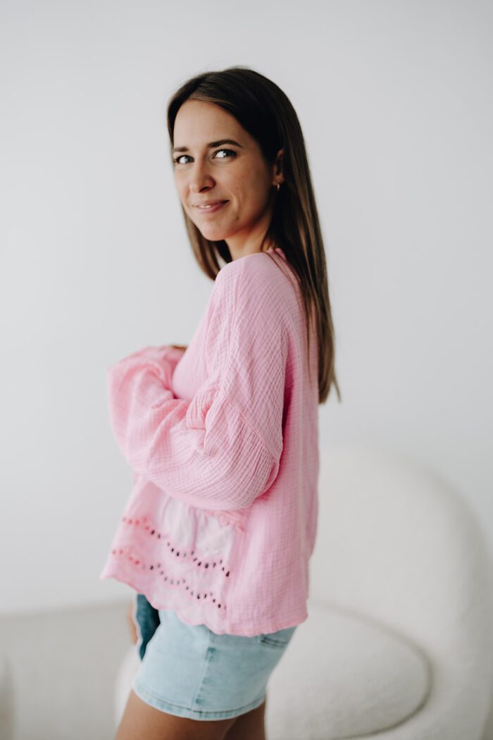 Bohemien Bluse "pink" – Bild 2