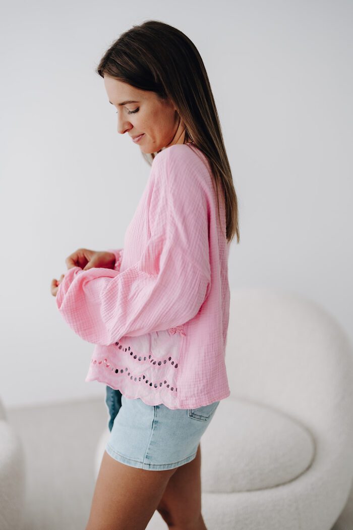 Bohemien Bluse "pink" – Bild 8