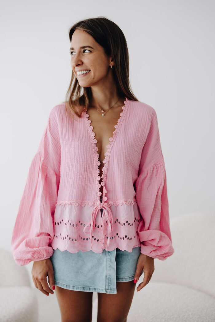 Bohemien Bluse "pink" – Bild 3