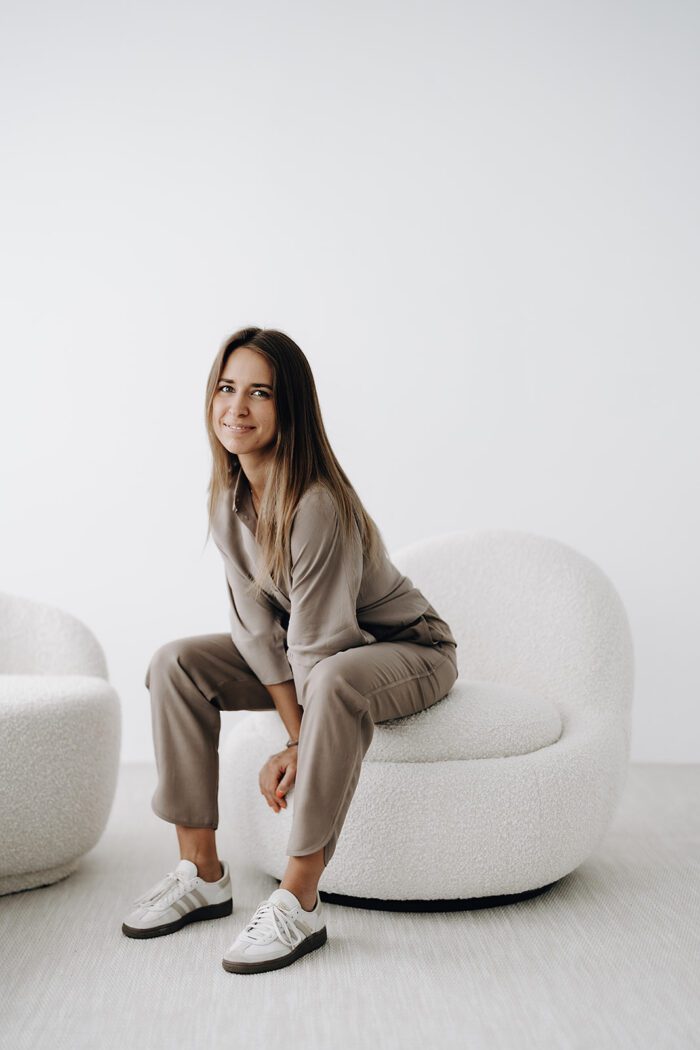Gewebte Hose mit Gummibund "greyish brown"