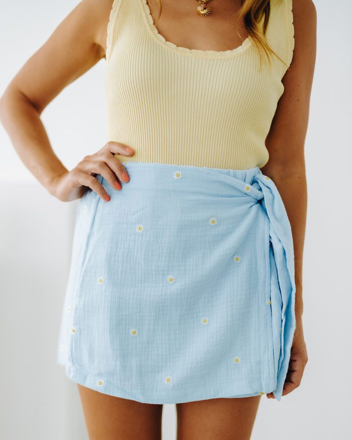 Blauer Skort "Daisies" – Bild 5