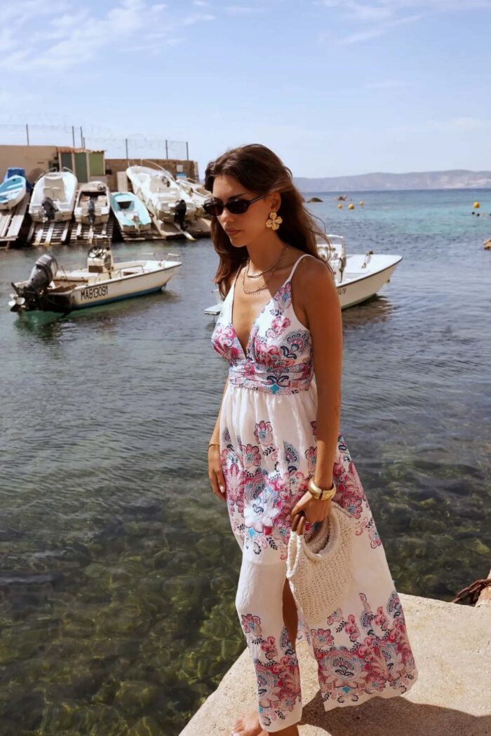 Maxidress mit floralem Muster