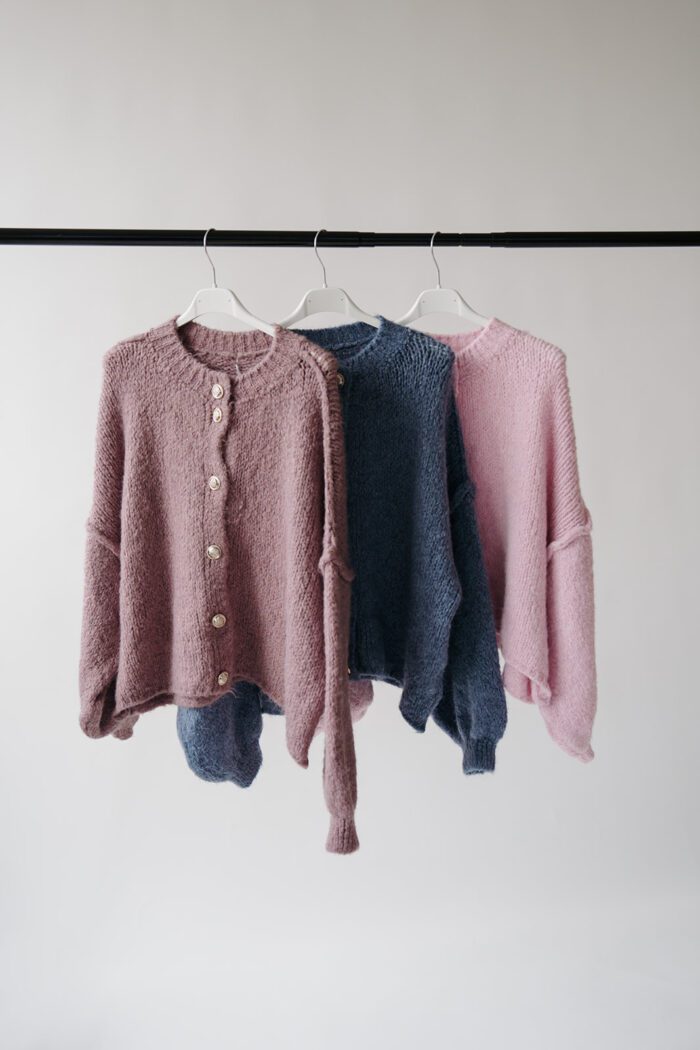 Cardigan Knöpfe Mauve – Bild 2