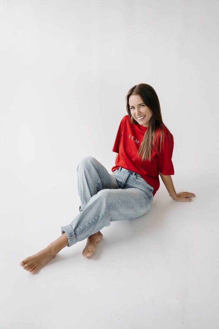 Vilja Printed Tee        Red – Bild 2