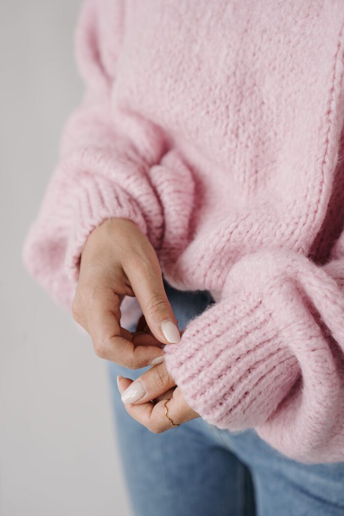 Oversize Pullover Rosa – Bild 3