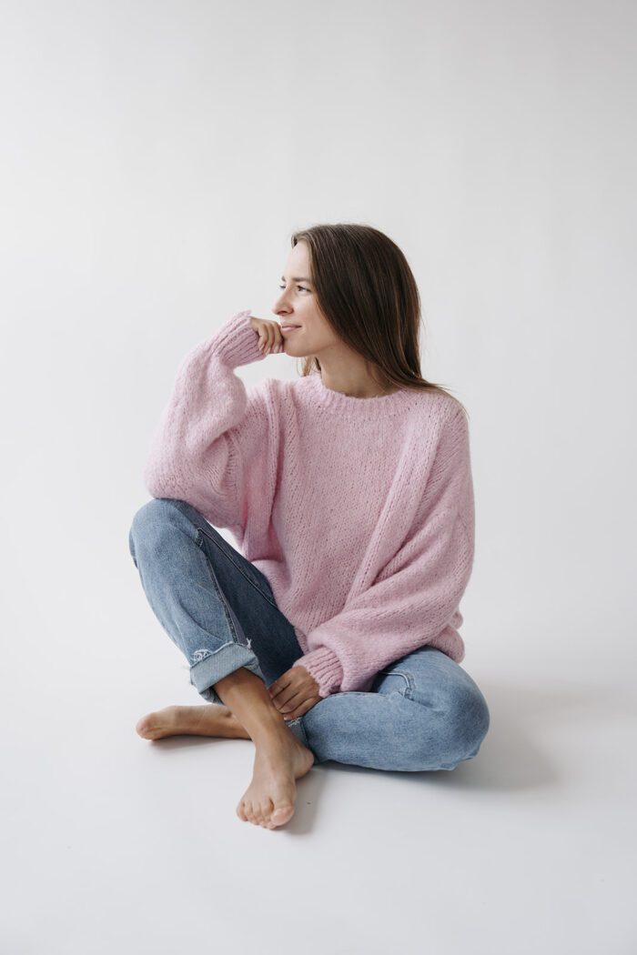Oversize Pullover Rosa – Bild 2