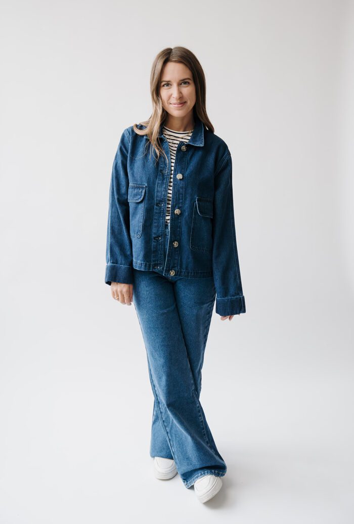 Klementine Jacket Dark Denim – Bild 3