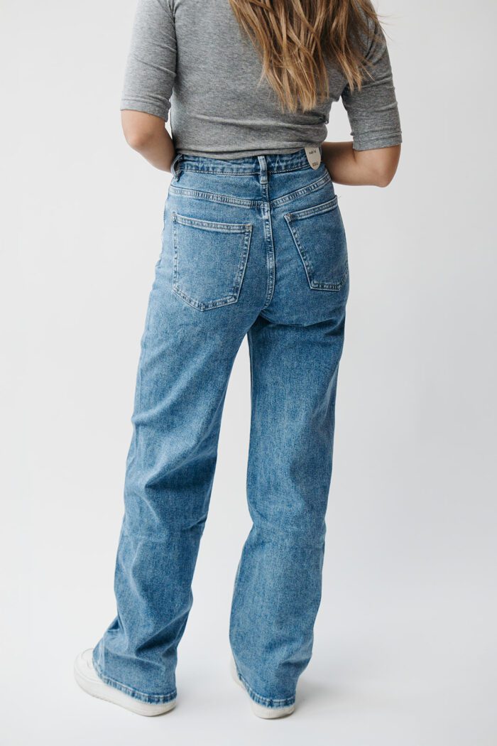 Jeans Straight Leg Blau – Bild 3