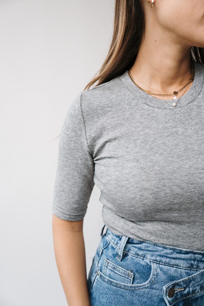 KAiben T-Shirt Grey Melange – Bild 3