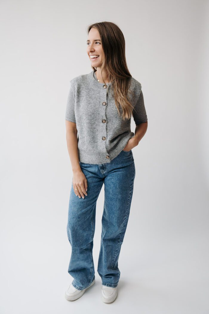 Koko Cardigan Grey Melange – Bild 2