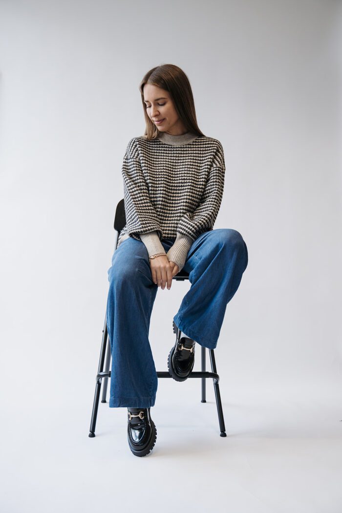 KAellery Knit Pullover Feather Gray